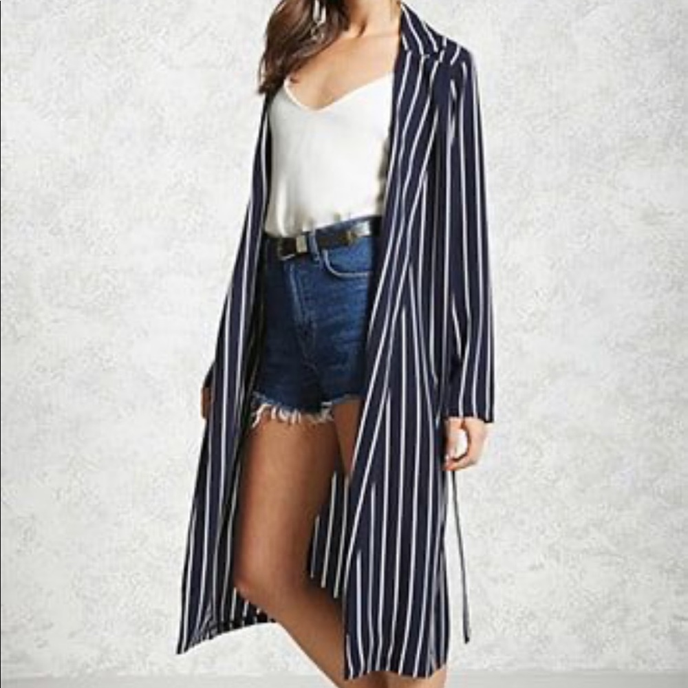 Navy pinstripe Duster .
